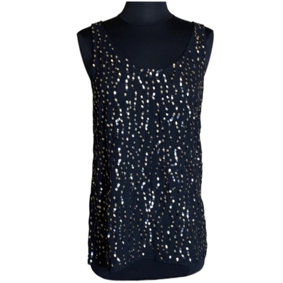 LOFT Tops - NEW Ann Taylor Loft Black Sequin Tank
